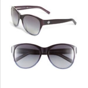 Navy Tory Burch Gradient Cat Eye Sunglasses